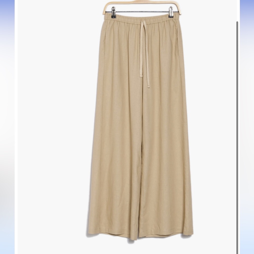Max Studio Cream pants linen Fabric size m